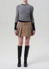 Pleated Mini Skirt in Khaki sold by Citizens Of Humanity