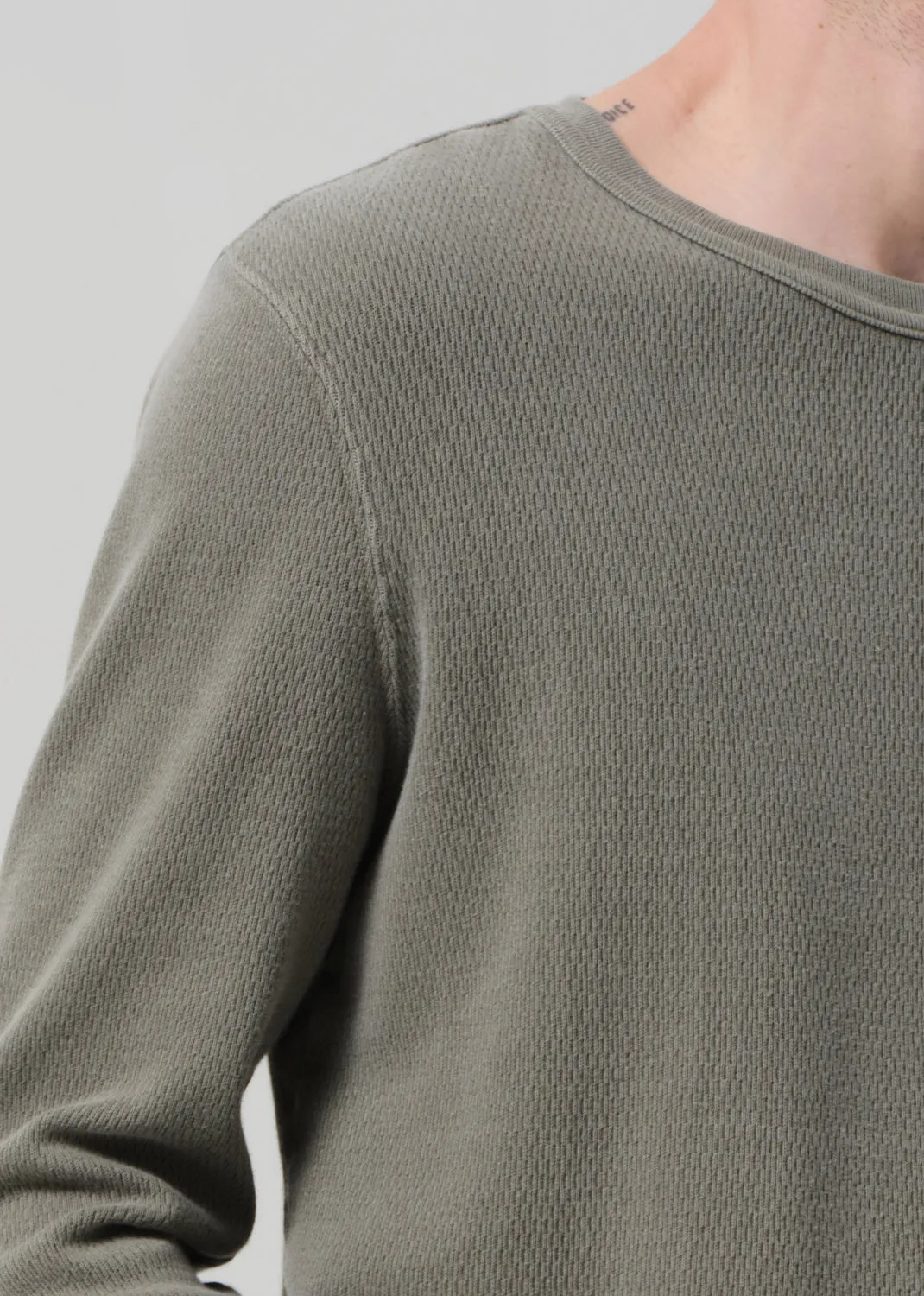 Waffle Crewneck in Fatigue sold by Citizens Of Humanity product image thumbnail 5