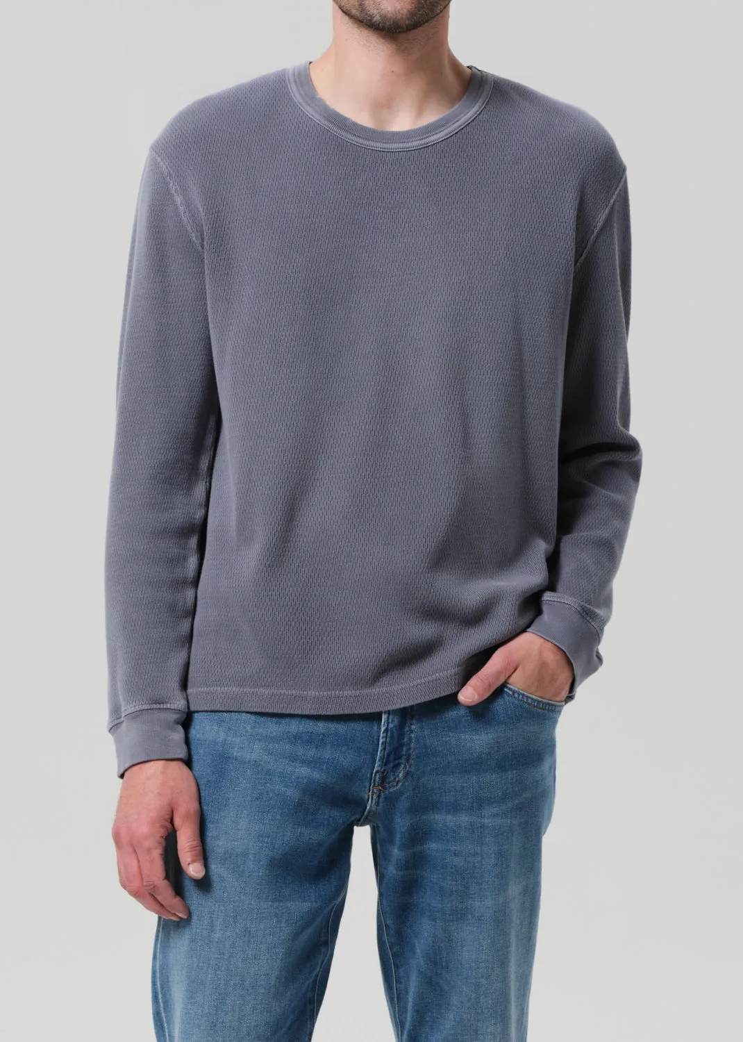 Waffle Crewneck in Grey sold by Citizens Of Humanity product image thumbnail 2