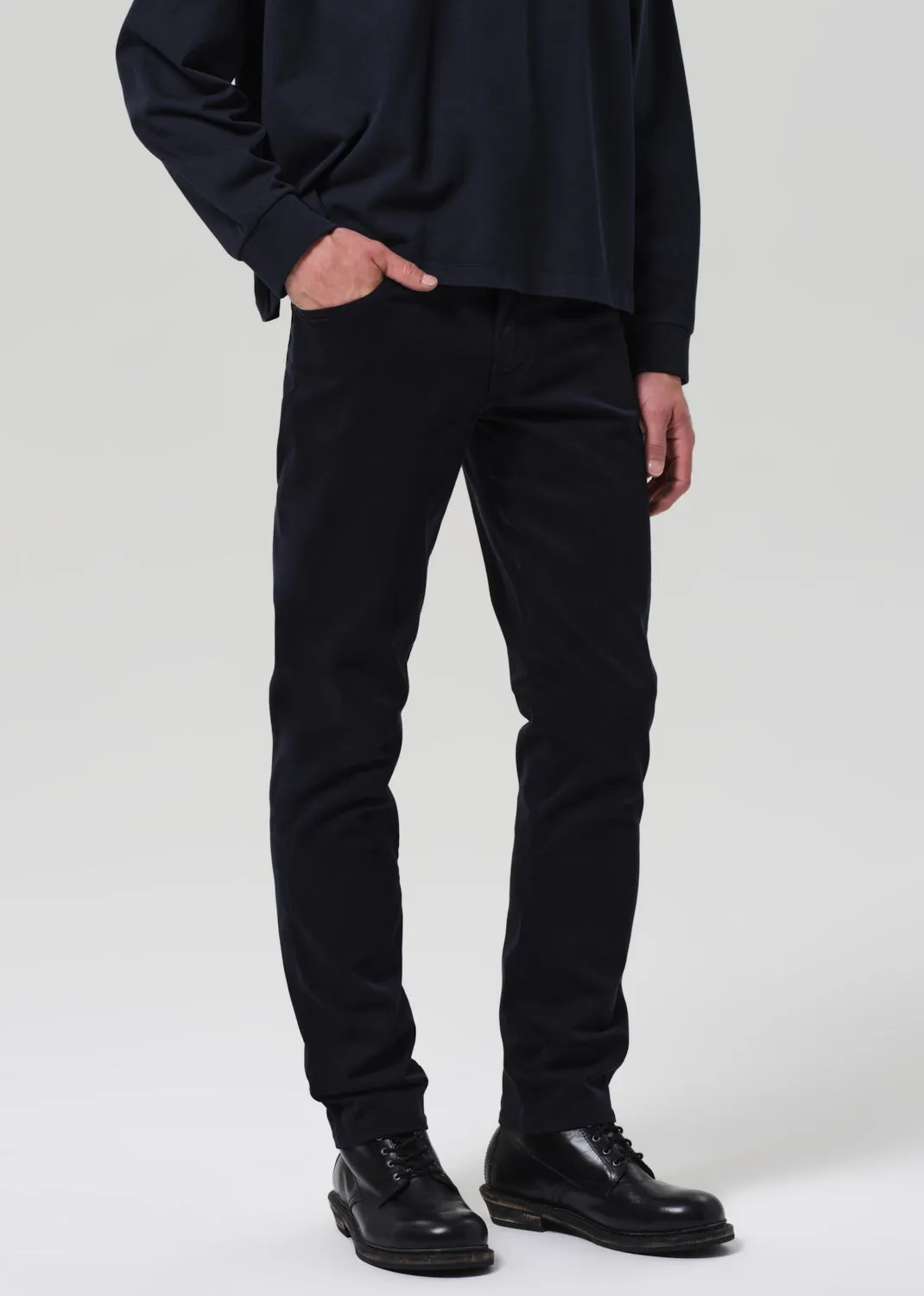 London Tapered Slim Brushed Sateen in Deep Navy sold by Citizens Of Humanity product image thumbnail 5