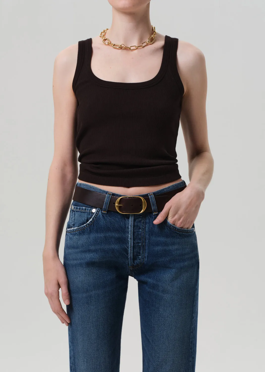 Faye Tank in Chocolate sold by Citizens Of Humanity