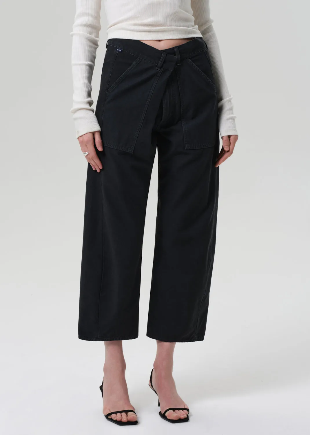 Ines Crop Utility Trouser in Washed Black sold by Citizens Of Humanity product image thumbnail 4