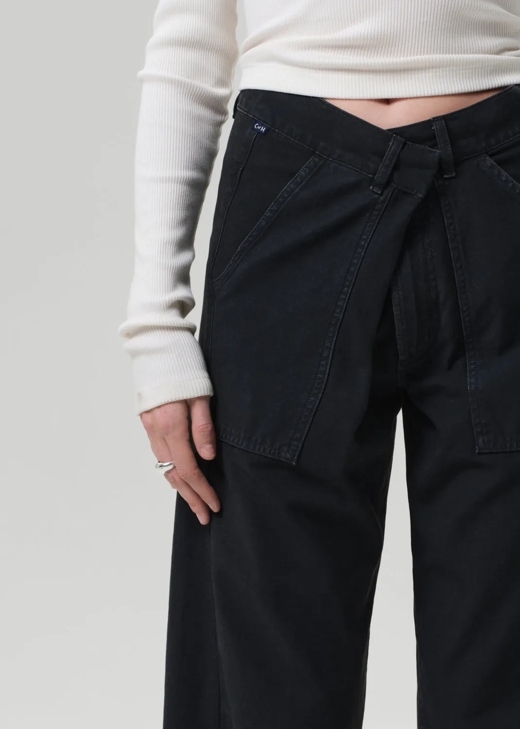 Ines Crop Utility Trouser in Washed Black sold by Citizens Of Humanity product image thumbnail 5
