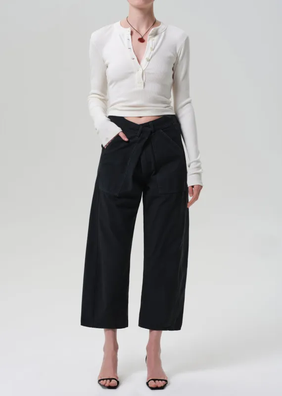 Ines Crop Utility Trouser in Washed Black sold by Citizens Of Humanity