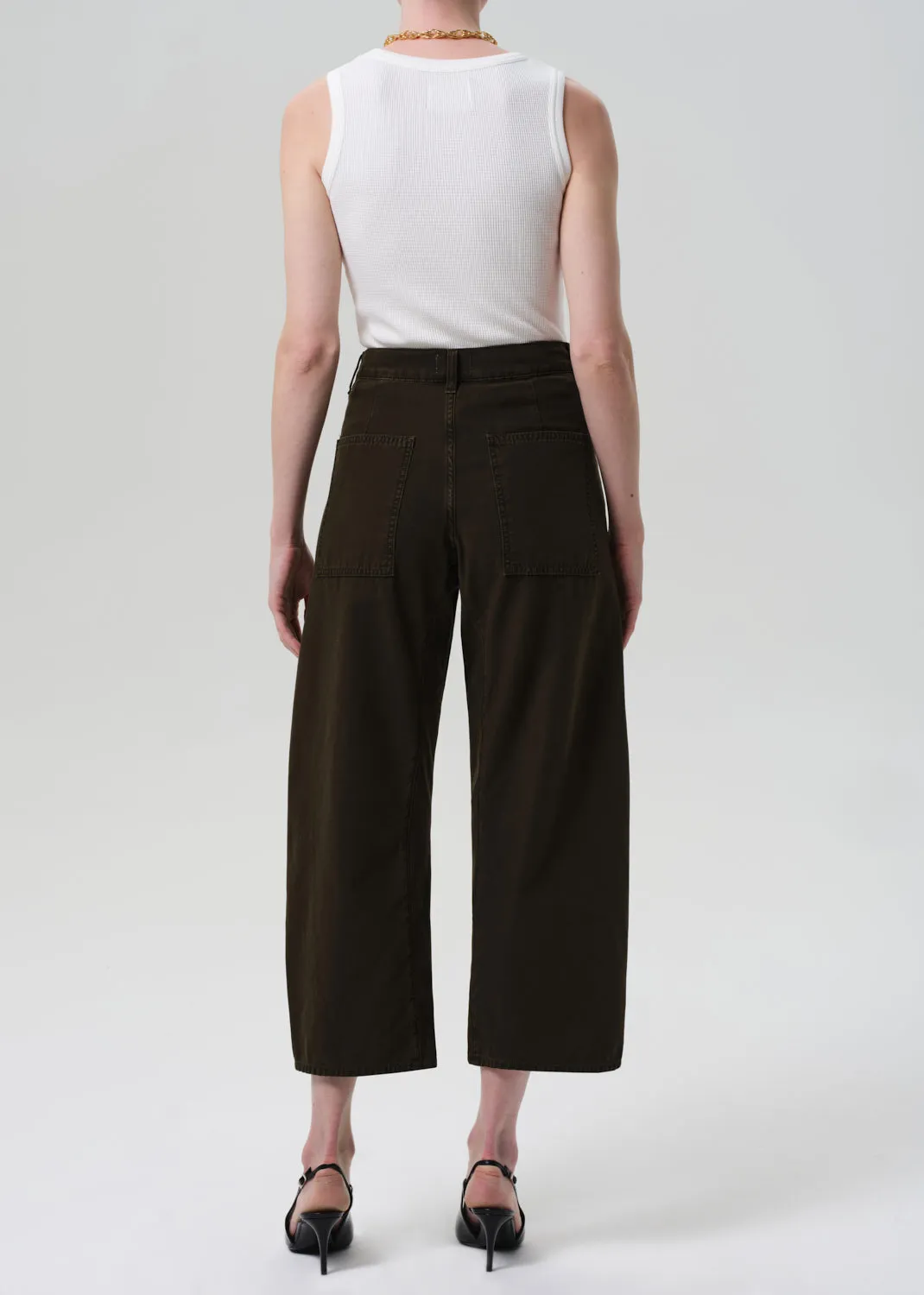 Ines Crop Utility Trouser in Moss sold by Citizens Of Humanity product image thumbnail 2