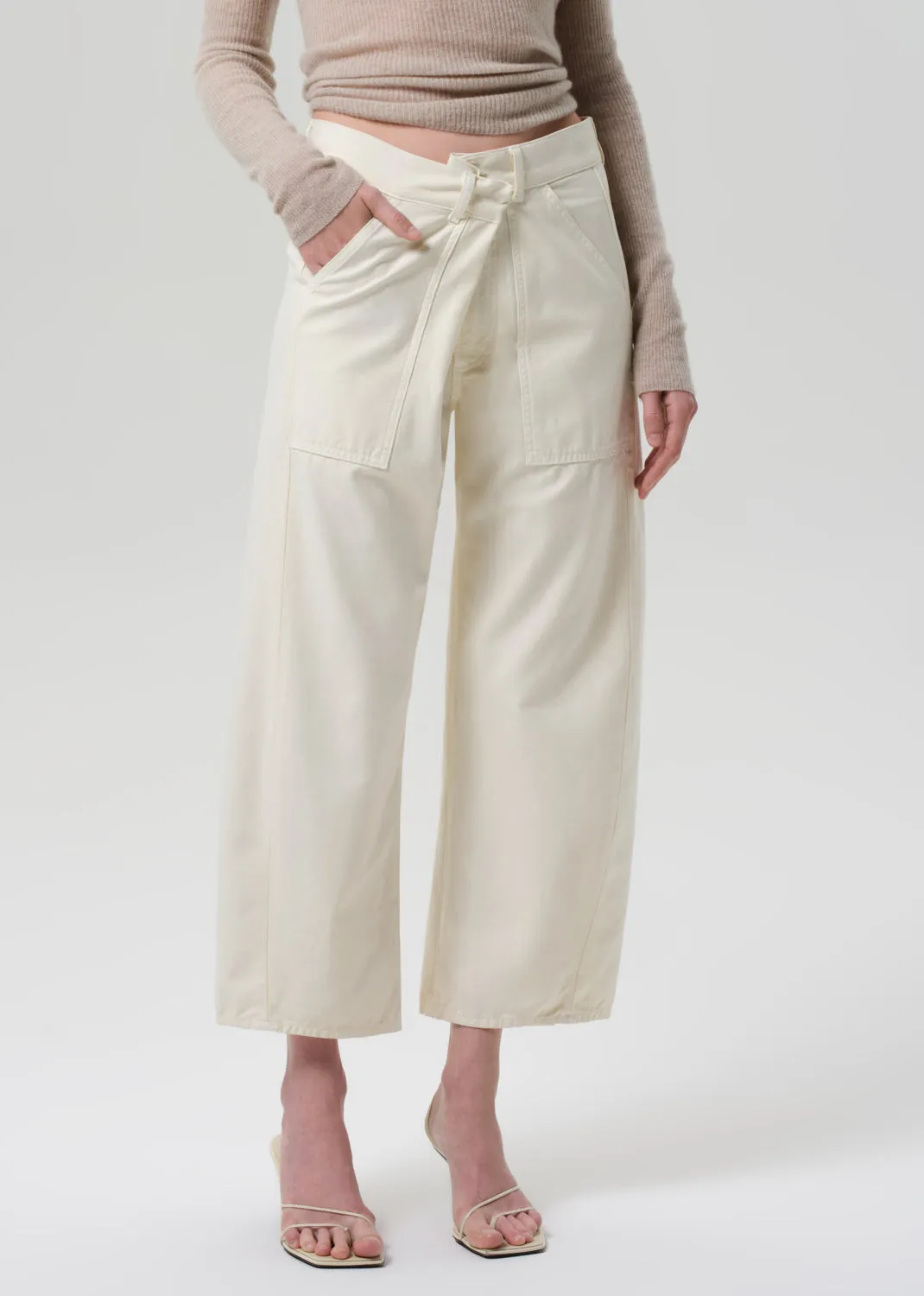 Ines Crop Utility Trouser in Bone sold by Citizens Of Humanity product image thumbnail 4