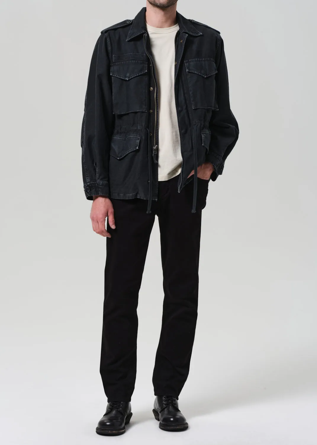 Elijah Straight Cashmere Touch Twill in Black sold by Citizens Of Humanity product image thumbnail 2