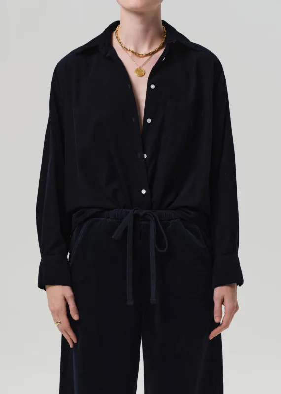 Kayla Shirt Corduroy in True Navy sold by Citizens Of Humanity