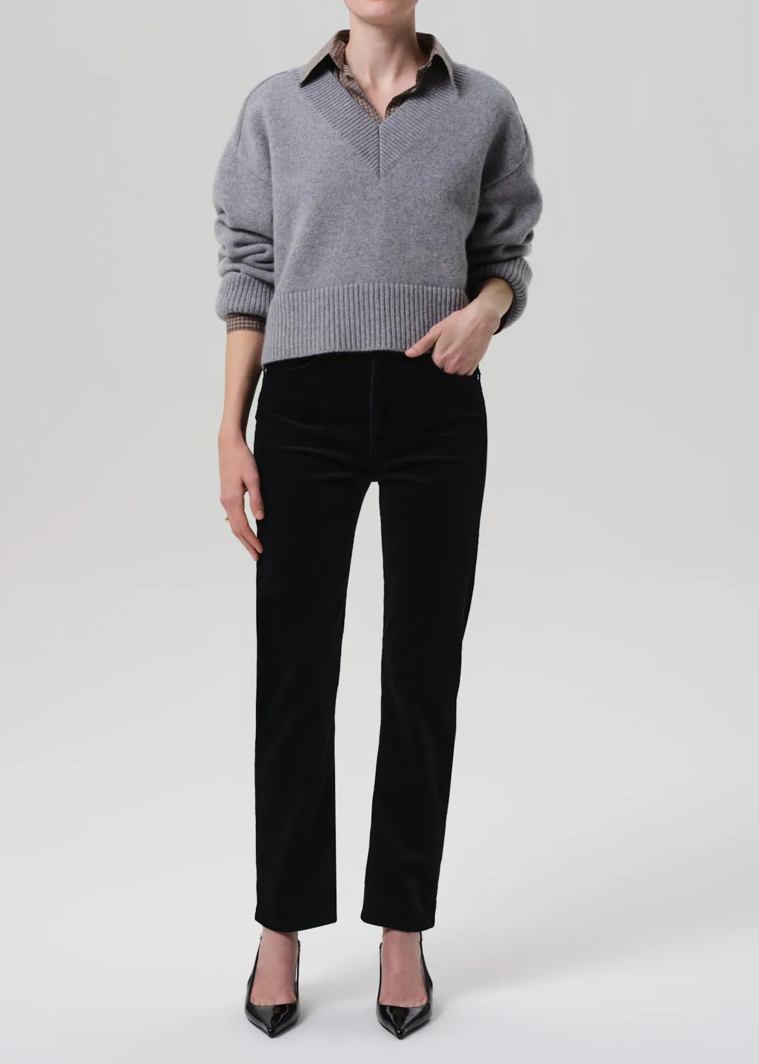 Blaine Vintage Straight Corduroy in Black sold by Citizens Of Humanity