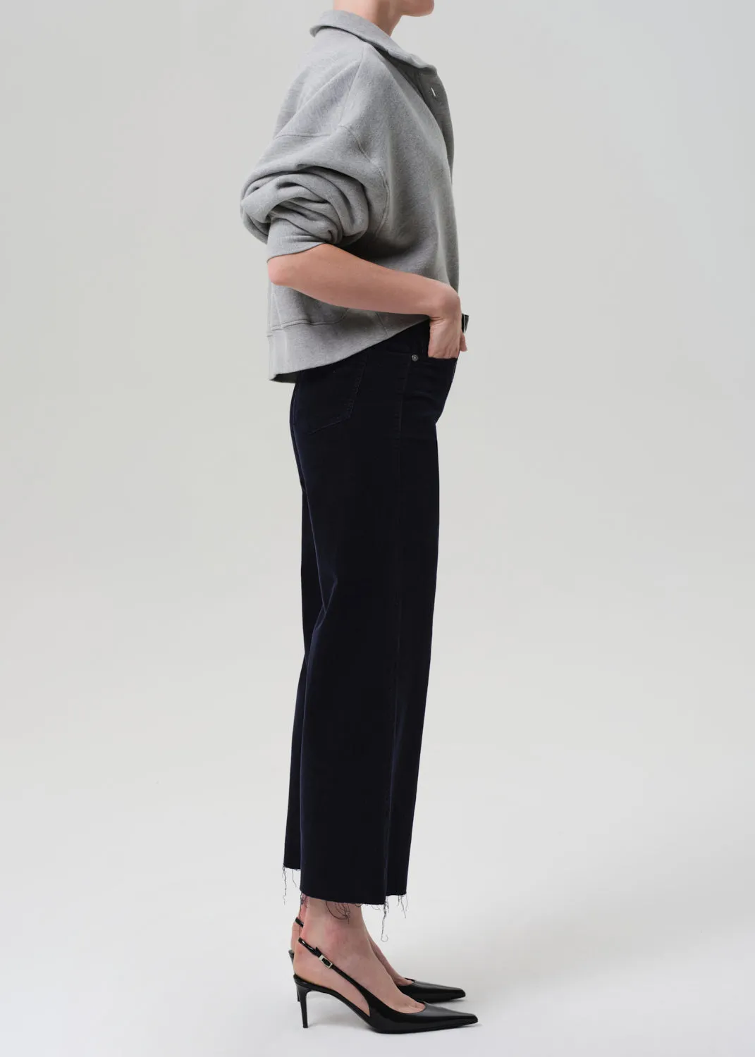 Lyra Wide Leg Crop Corduroy in Navy sold by Citizens Of Humanity product image thumbnail 3