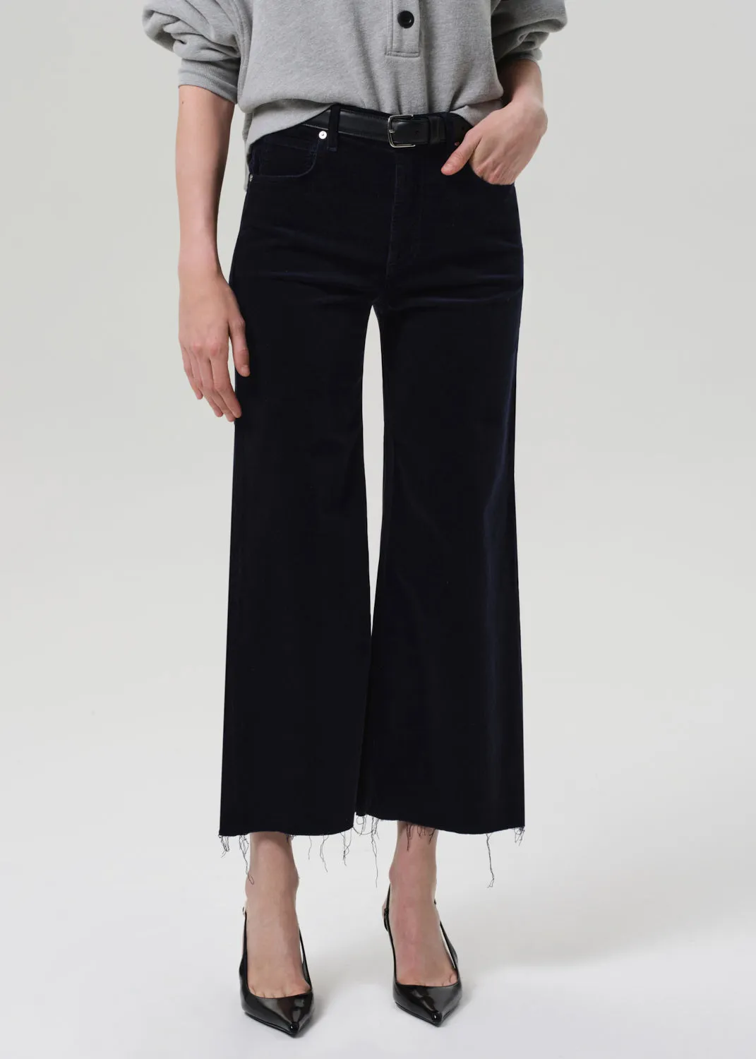 Lyra Wide Leg Crop Corduroy in Navy sold by Citizens Of Humanity product image thumbnail 4