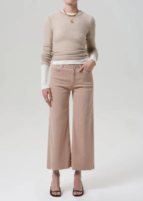 Lyra Wide Leg Crop Corduroy in Pale Stone sold by Citizens Of Humanity