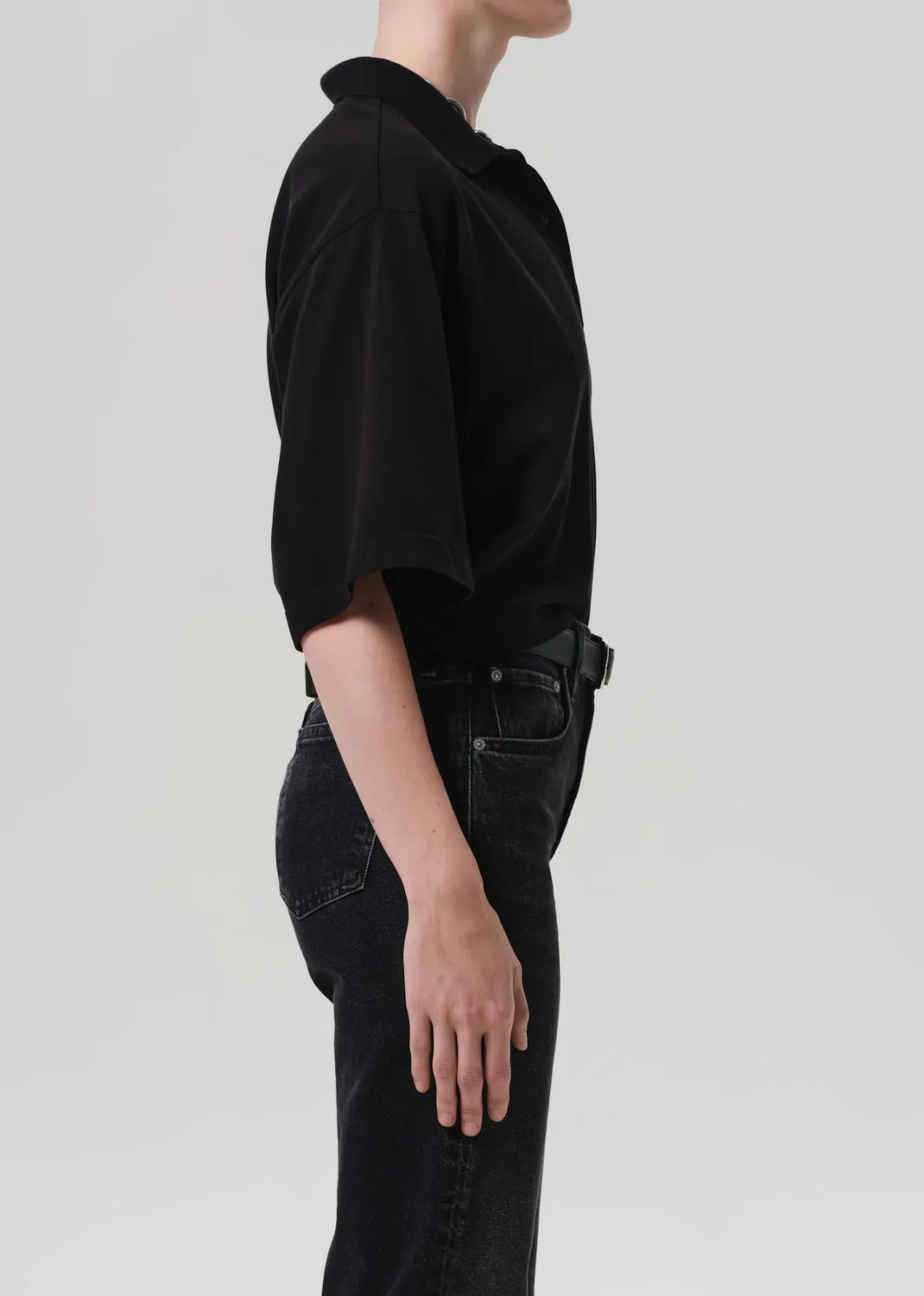 Lowen Polo Shirt in Black sold by Citizens Of Humanity product image thumbnail 4