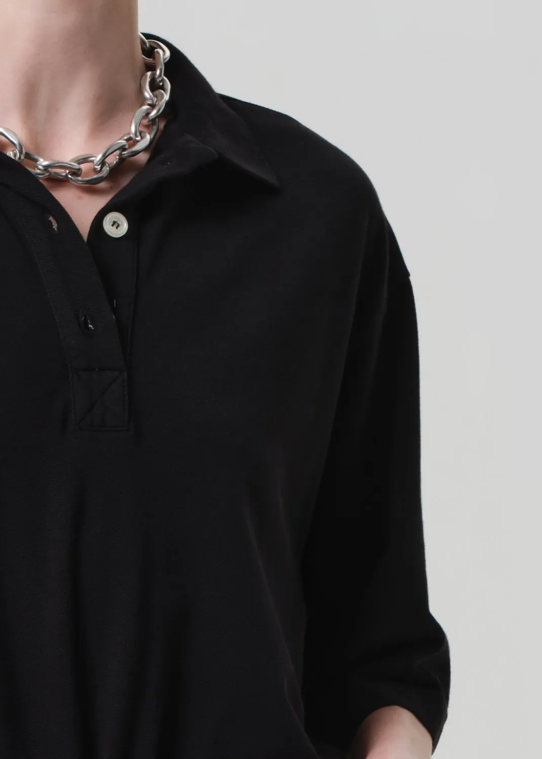 Lowen Polo Shirt in Black sold by Citizens Of Humanity product image thumbnail 5