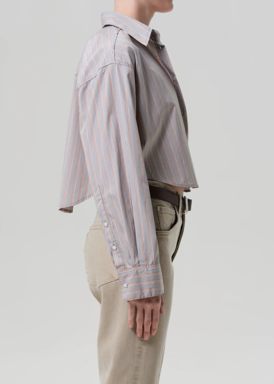 Ana Cropped Shirt in Noble Stripe sold by Citizens Of Humanity product image thumbnail 3