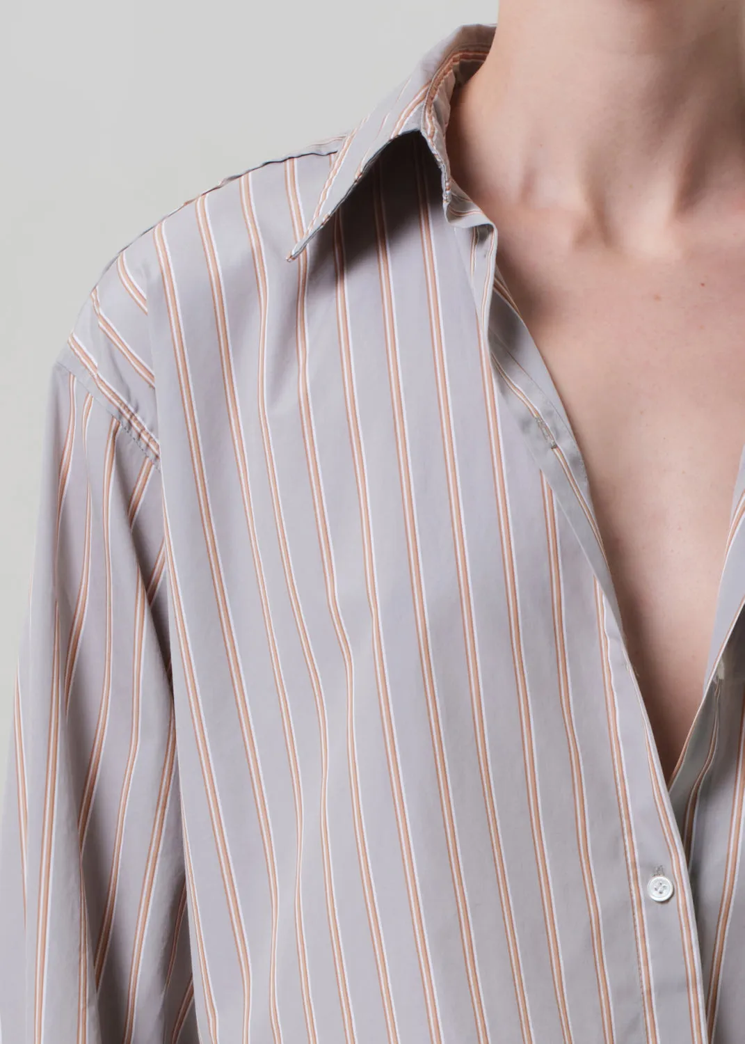 Ana Cropped Shirt in Noble Stripe sold by Citizens Of Humanity product image thumbnail 4