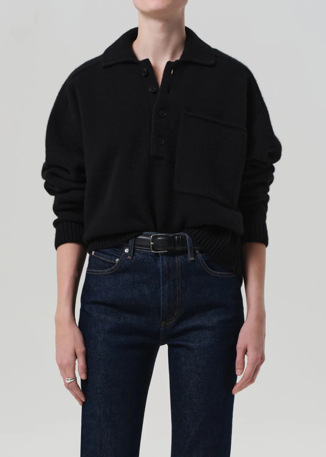 Agatha Rugby Sweater in Black sold by Citizens Of Humanity