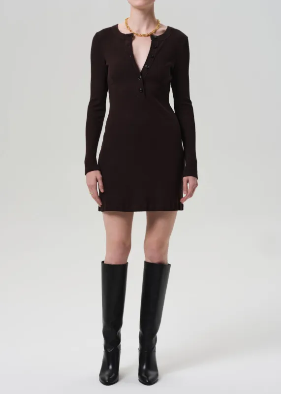 Nali Mini Dress in Chocolate sold by Citizens Of Humanity
