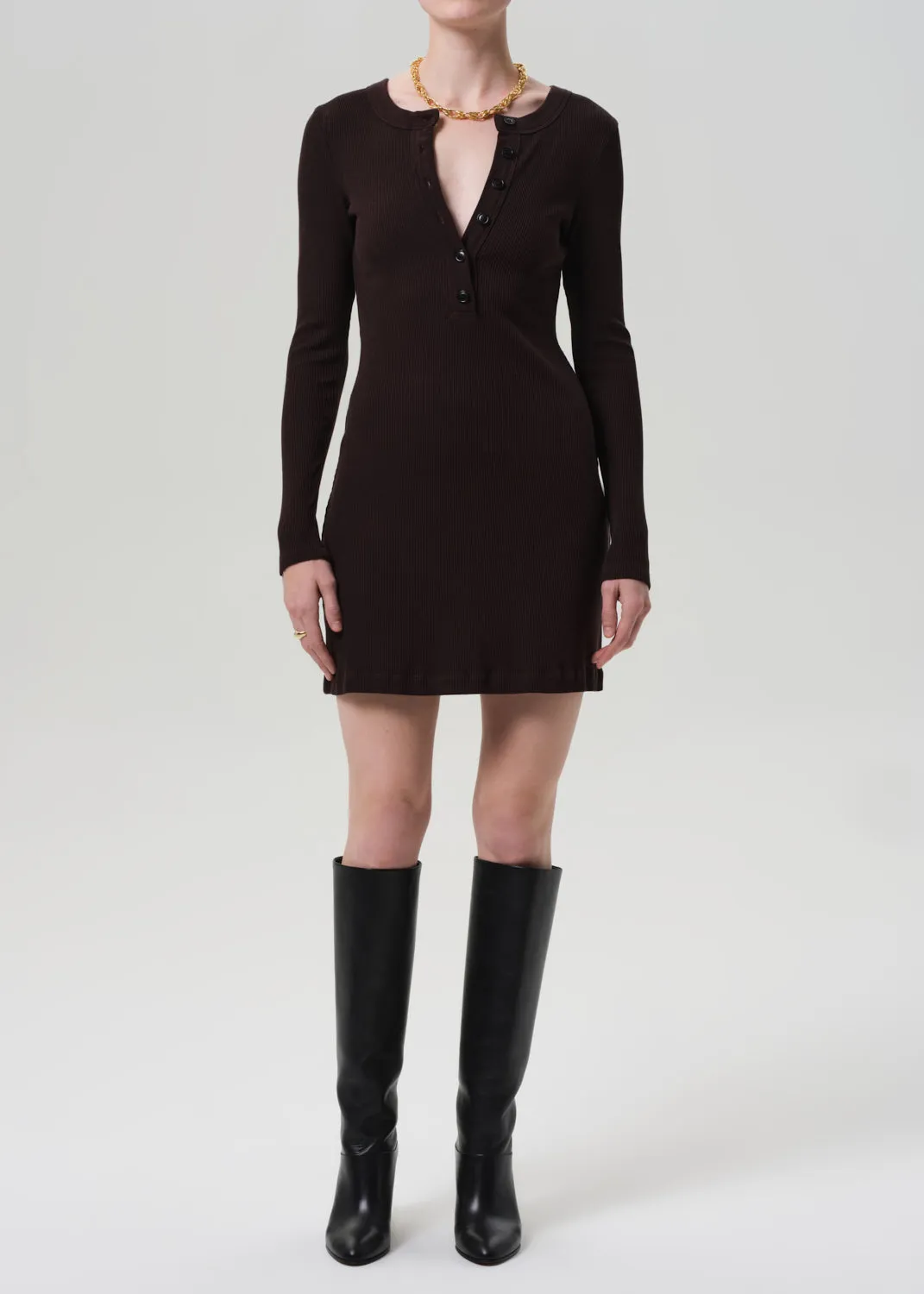Nali Mini Dress in Chocolate sold by Citizens Of Humanity
