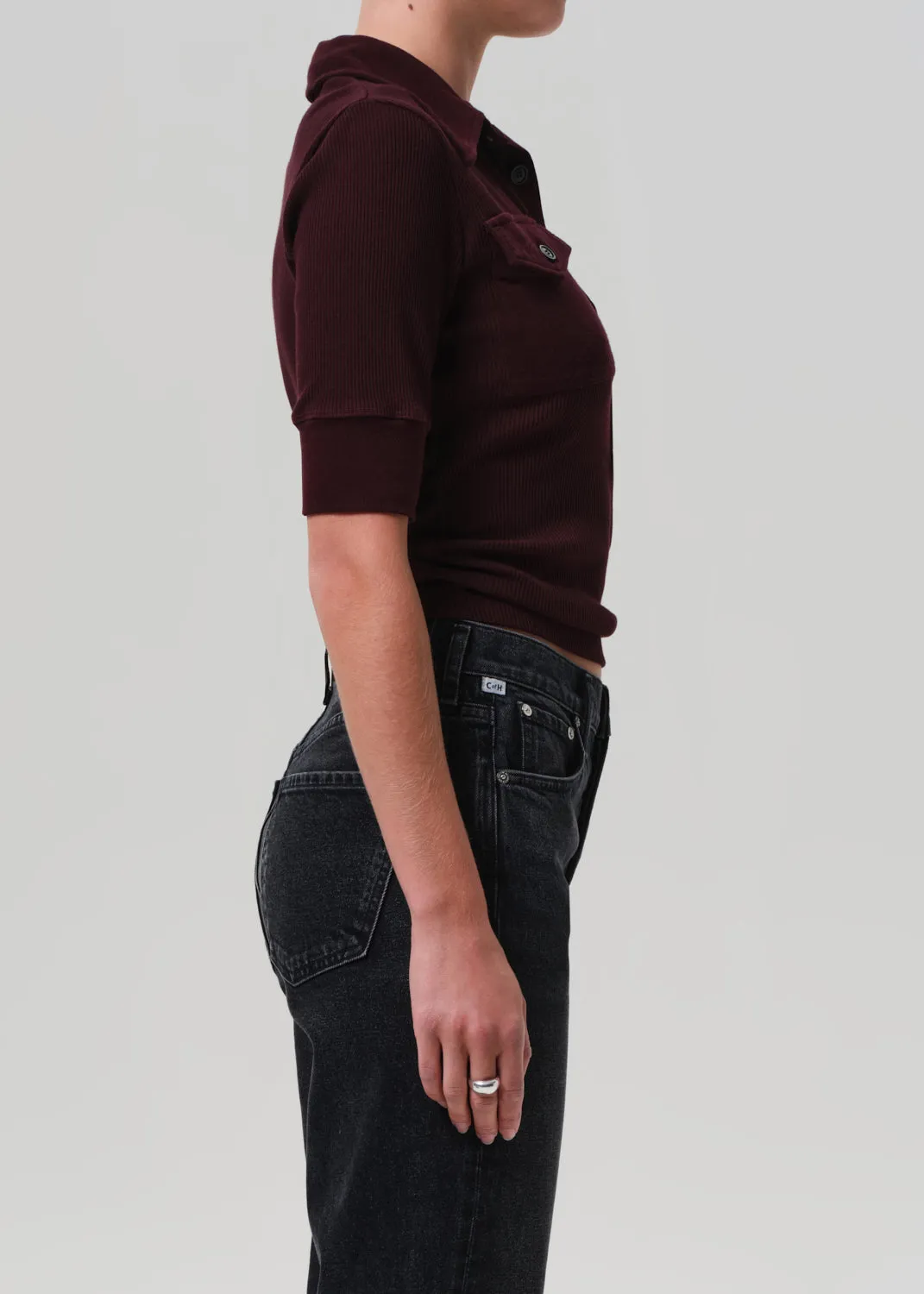 Amina Polo Shirt in Mahogany sold by Citizens Of Humanity product image thumbnail 3