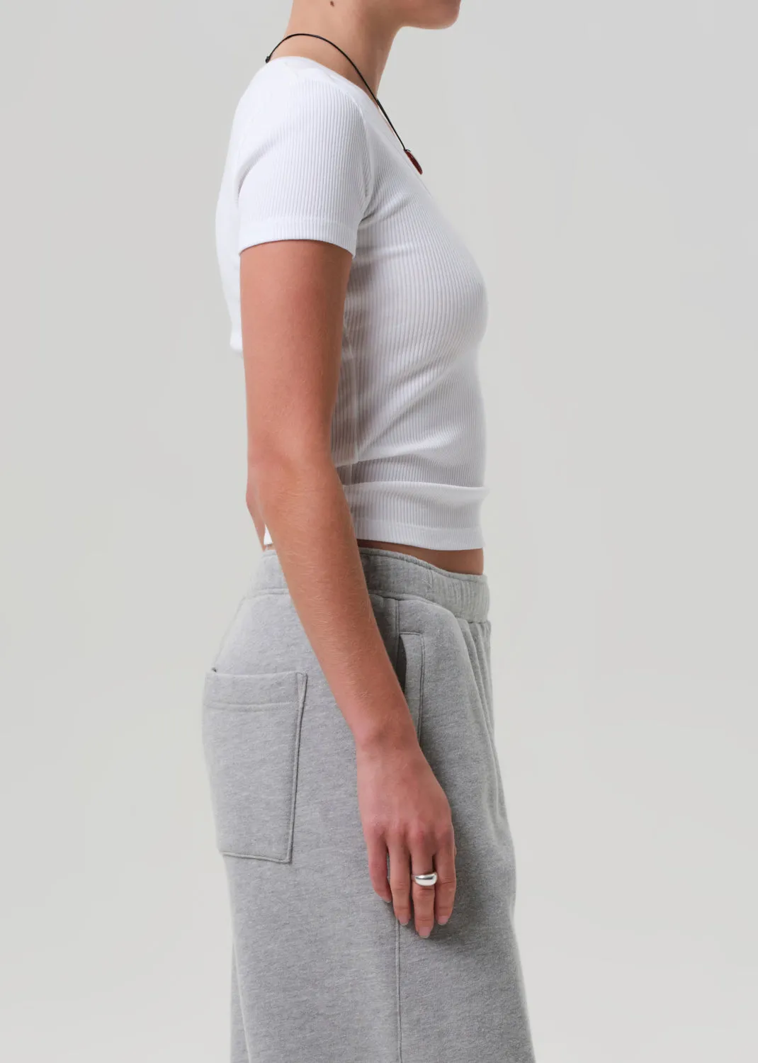 Maude U Neck Tee in White sold by Citizens Of Humanity product image thumbnail 3