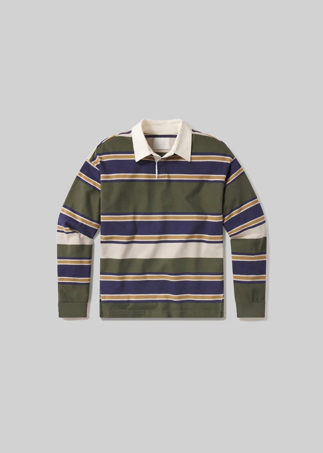 Rugby Shirt in Green Rugby Stripe sold by Citizens Of Humanity