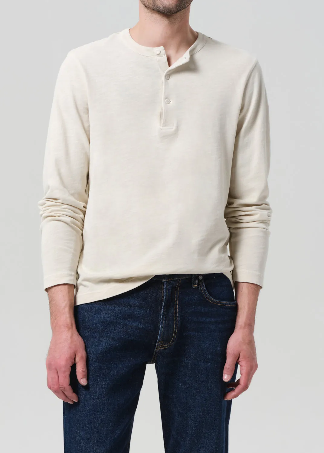Three Button Henley in Ecru sold by Citizens Of Humanity product image thumbnail 2