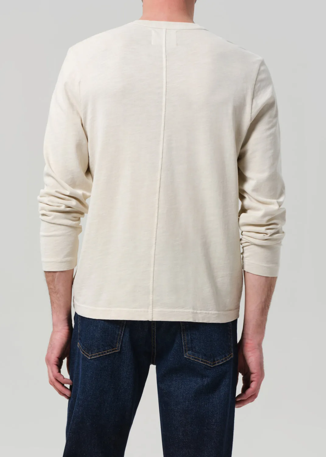 Three Button Henley in Ecru sold by Citizens Of Humanity product image thumbnail 3