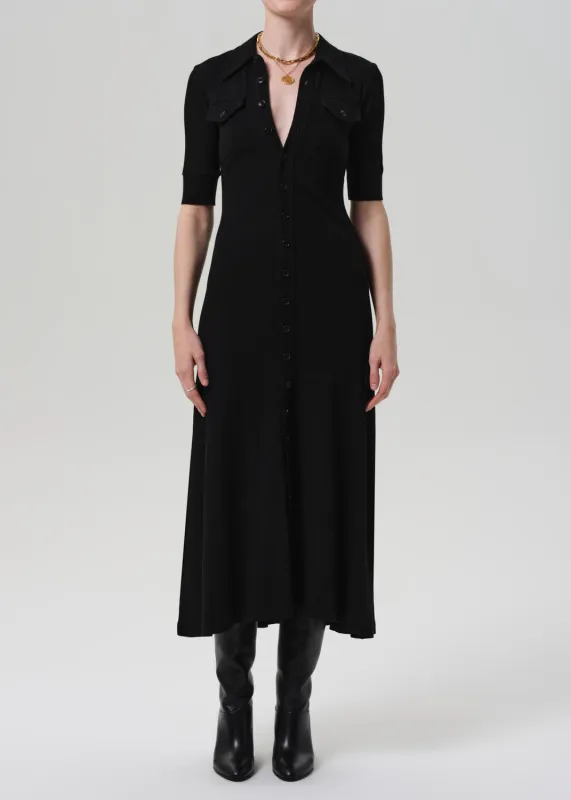Amina Polo Dress in Black sold by Citizens Of Humanity