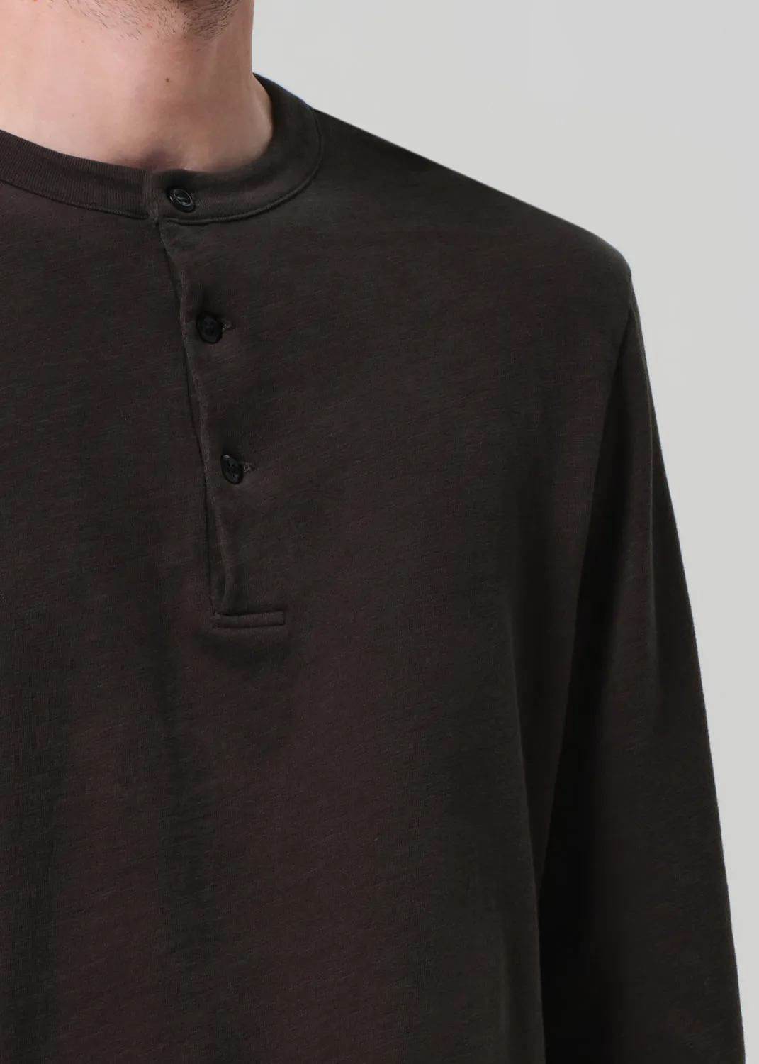 Three Button Henley in Forrest sold by Citizens Of Humanity product image thumbnail 5