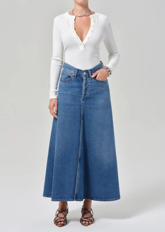Fluid Maxi Skirt in Beacon sold by Citizens Of Humanity