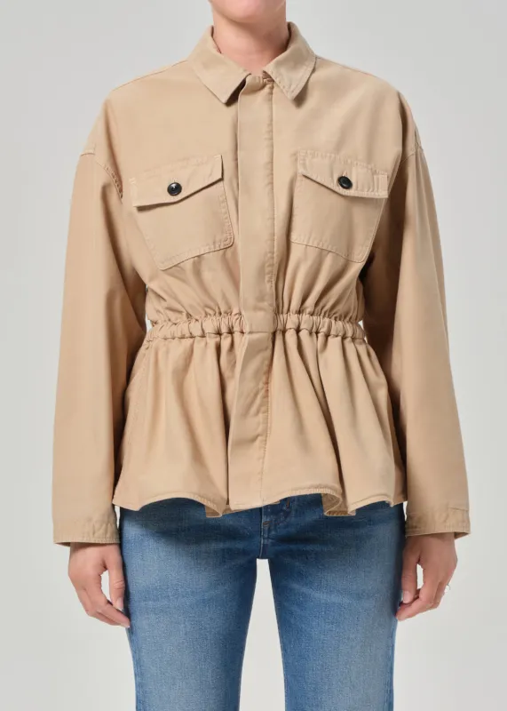 Utility Cinched Jacket in Tiramisu sold by Citizens Of Humanity