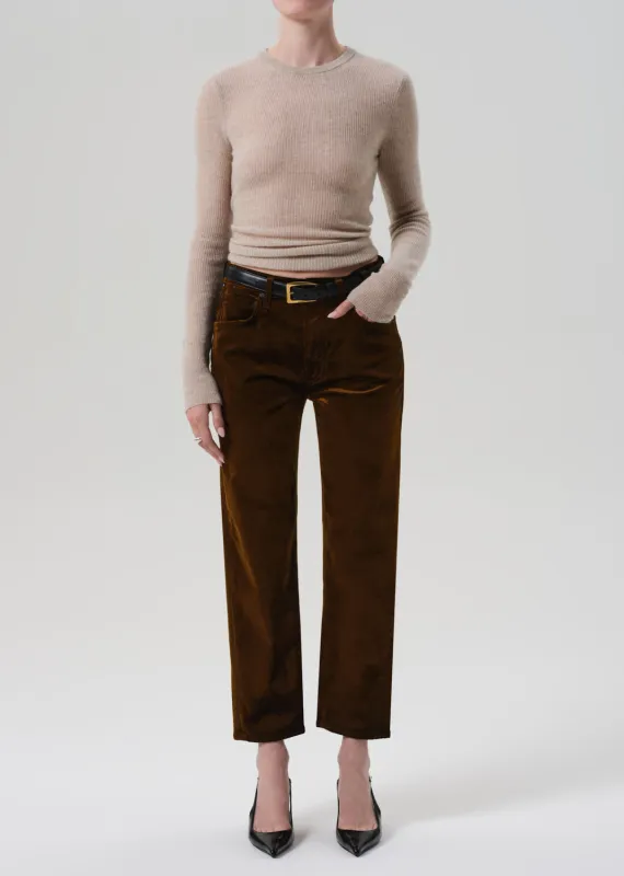 Delfina Straight Velvet in Golden sold by Citizens Of Humanity