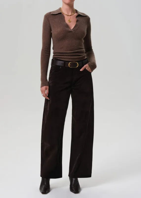 Ayla Baggy Velvet in Espresso sold by Citizens Of Humanity