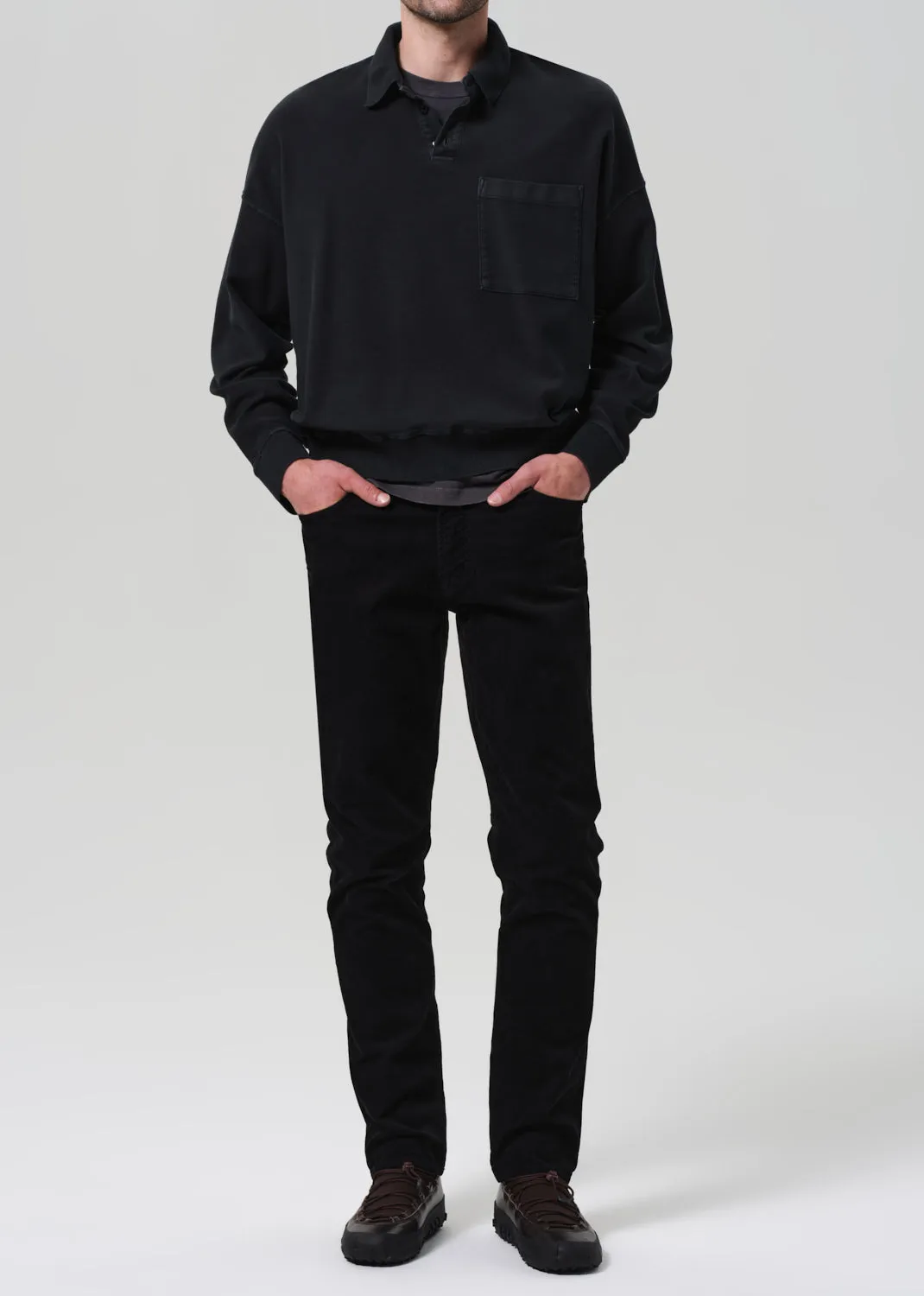 Gage Slim Straight Stretch Corduroy in Black sold by Citizens Of Humanity product image thumbnail 2