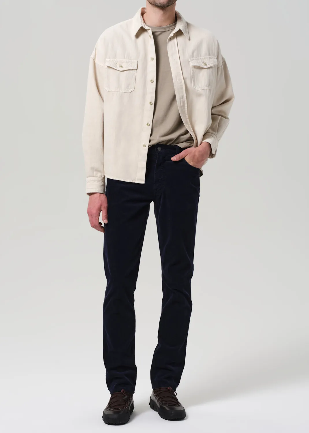 Gage Slim Straight Stretch Corduroy in Navy sold by Citizens Of Humanity product image thumbnail 2