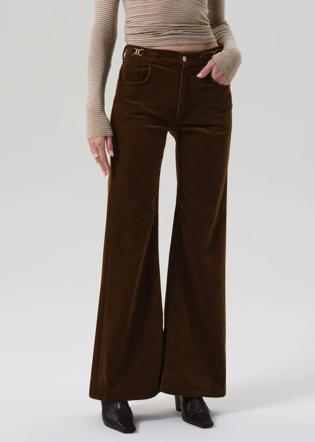 Kimberly Flare With Horsebit Corduroy in Manuka sold by Citizens Of Humanity product image thumbnail 4