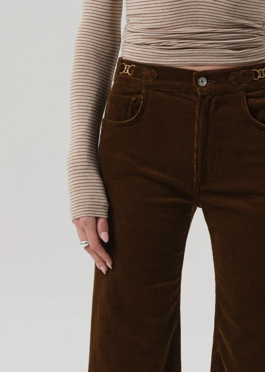 Kimberly Flare With Horsebit Corduroy in Manuka sold by Citizens Of Humanity product image thumbnail 5
