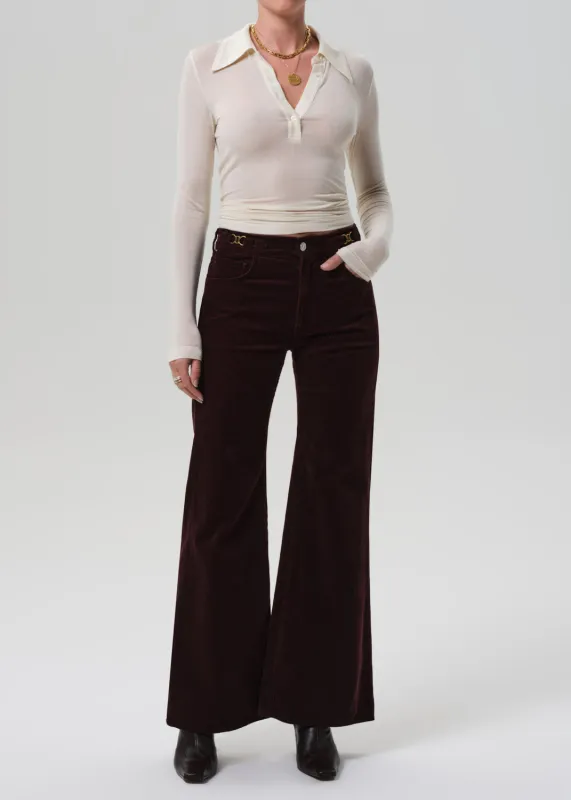 Kimberly Flare With Horsebit Corduroy in Mahogany sold by Citizens Of Humanity