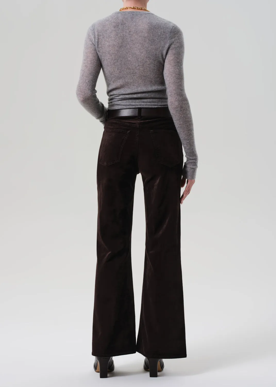 Kimberly Patch Pocket Flare Velvet in Espresso sold by Citizens Of Humanity product image thumbnail 2