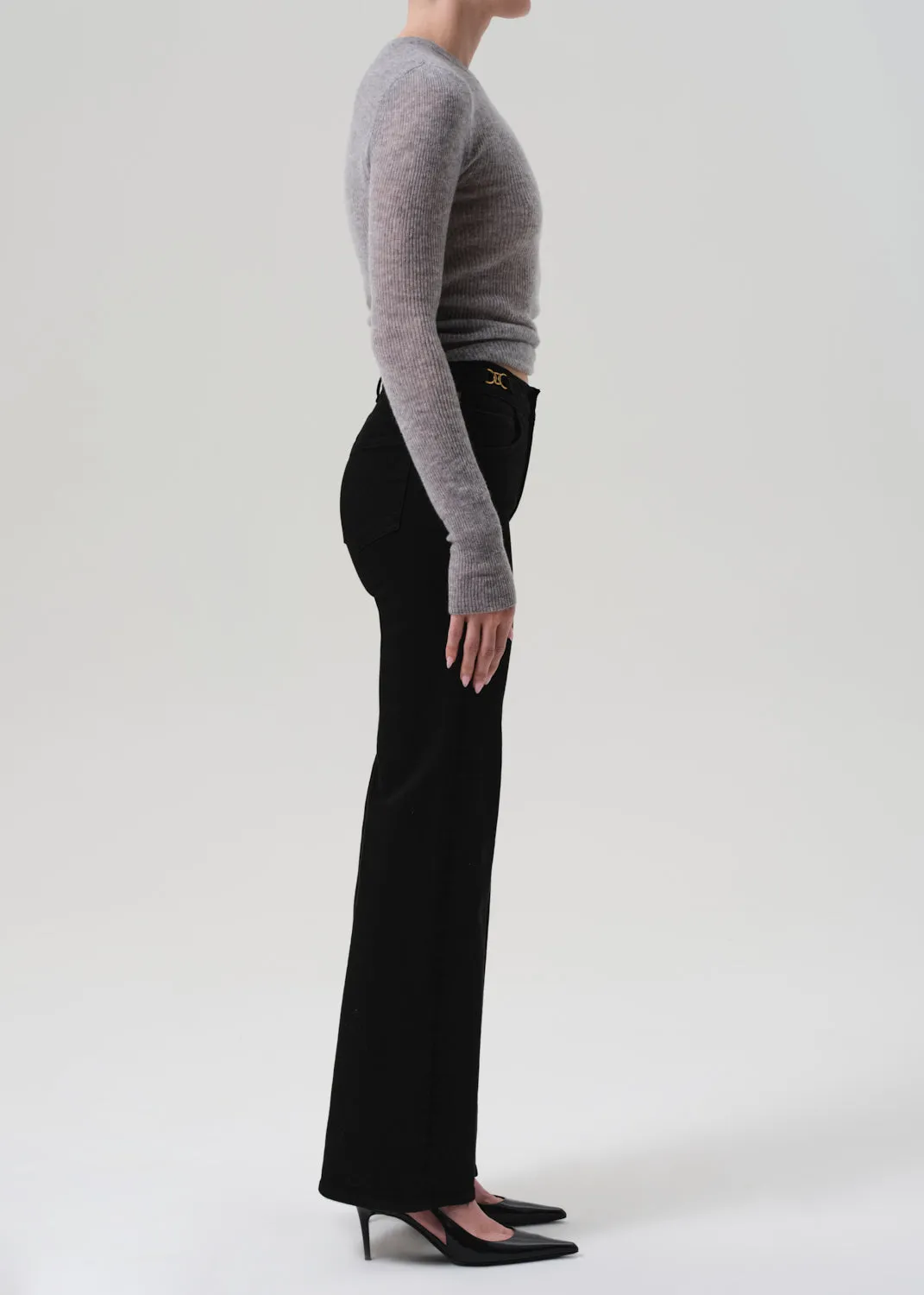 Kimberly Flare With Horsebit in Rich Black sold by Citizens Of Humanity product image thumbnail 4