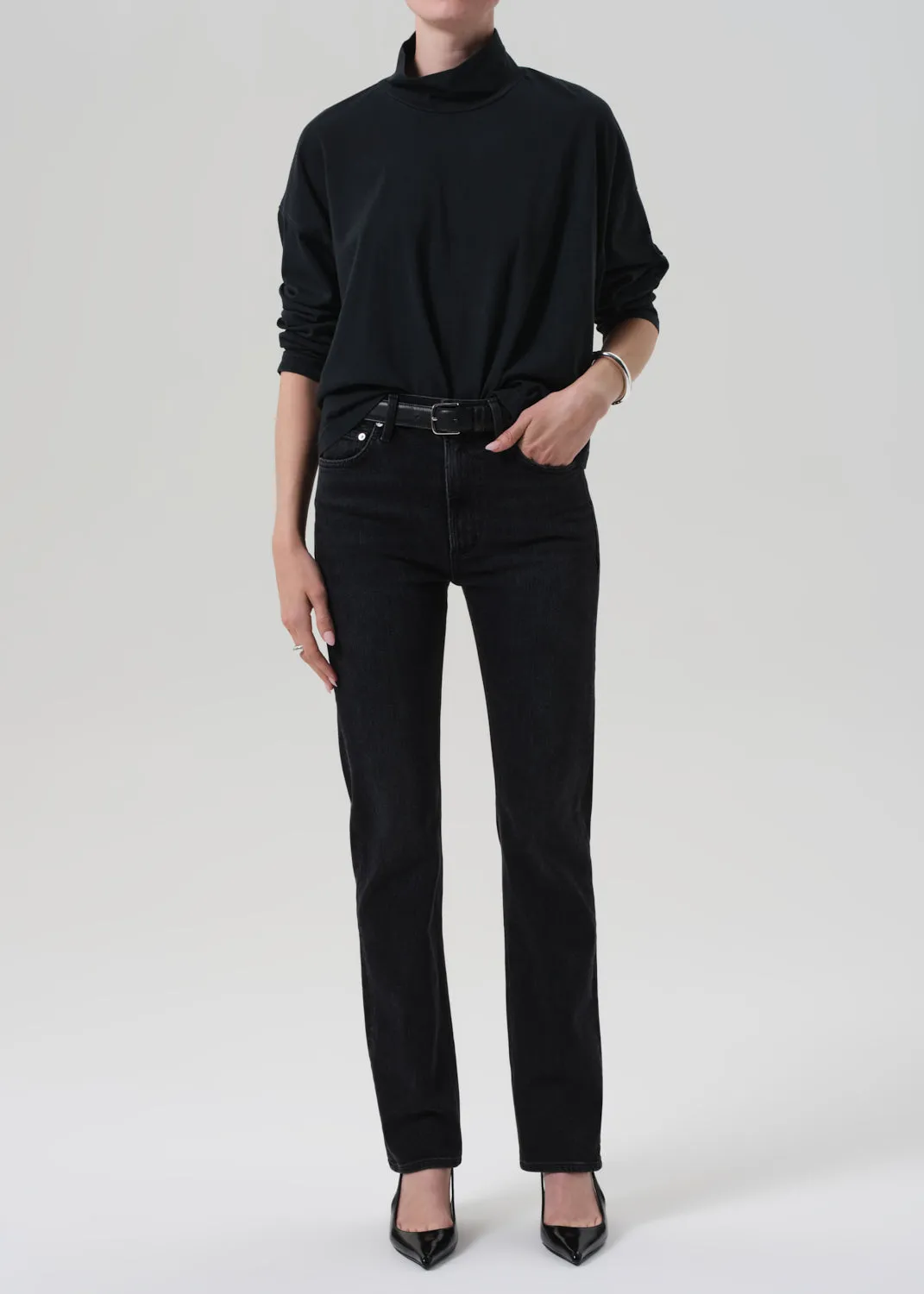 Nola Turtleneck in Washed Black sold by Citizens Of Humanity product image thumbnail 5