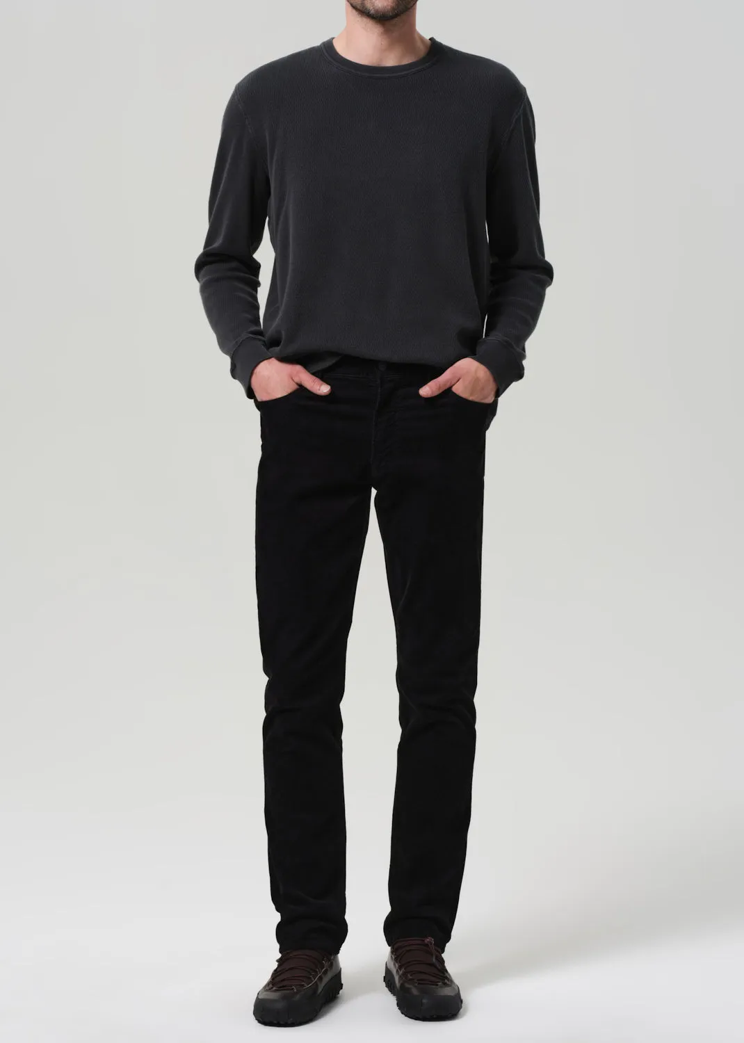 Elijah Straight Stretch Corduroy in Black sold by Citizens Of Humanity product image thumbnail 2
