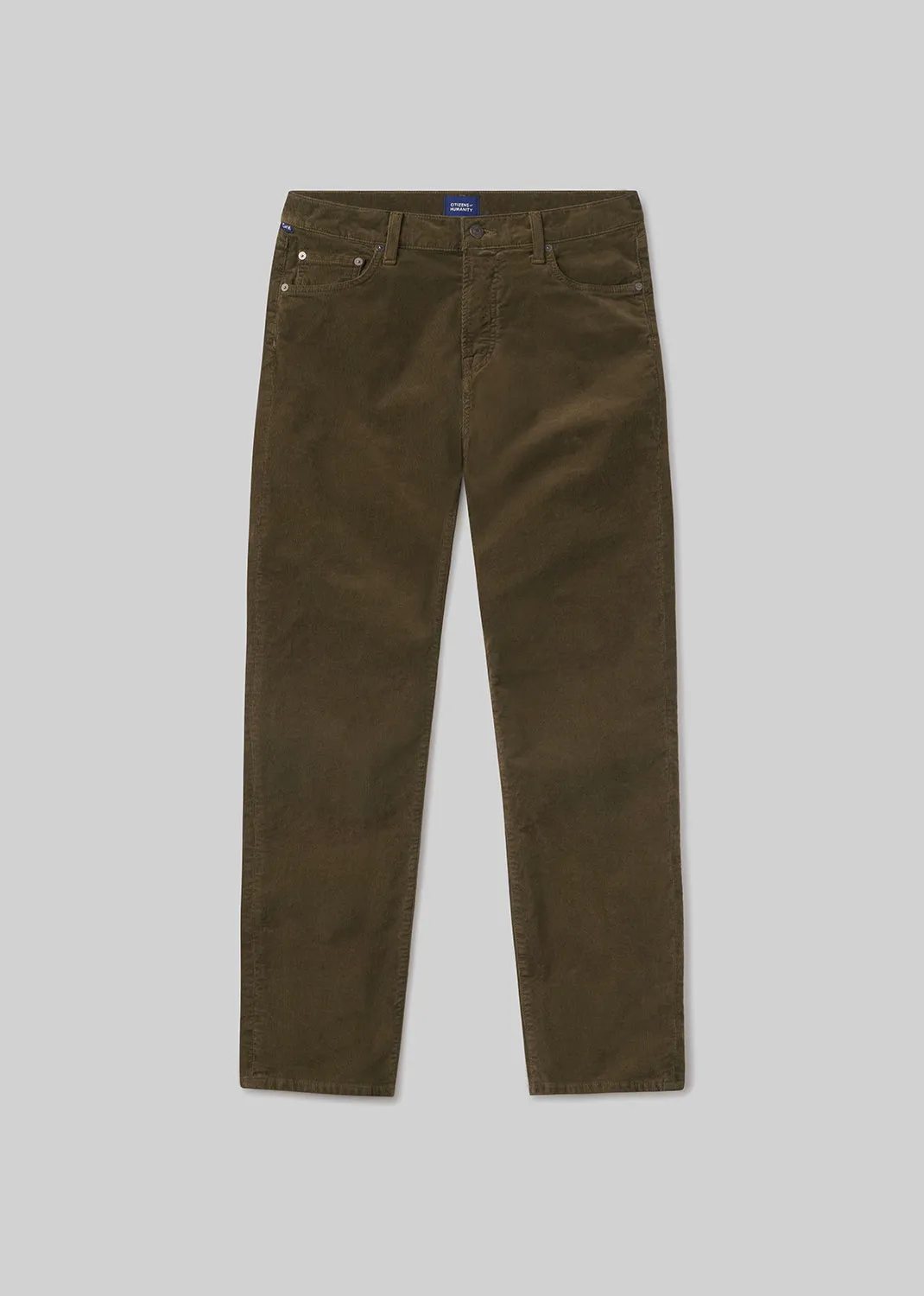 Elijah Straight Stretch Corduroy in Olive sold by Citizens Of Humanity