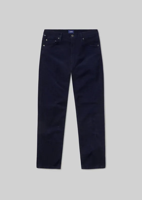Elijah Straight Stretch Corduroy in Navy sold by Citizens Of Humanity