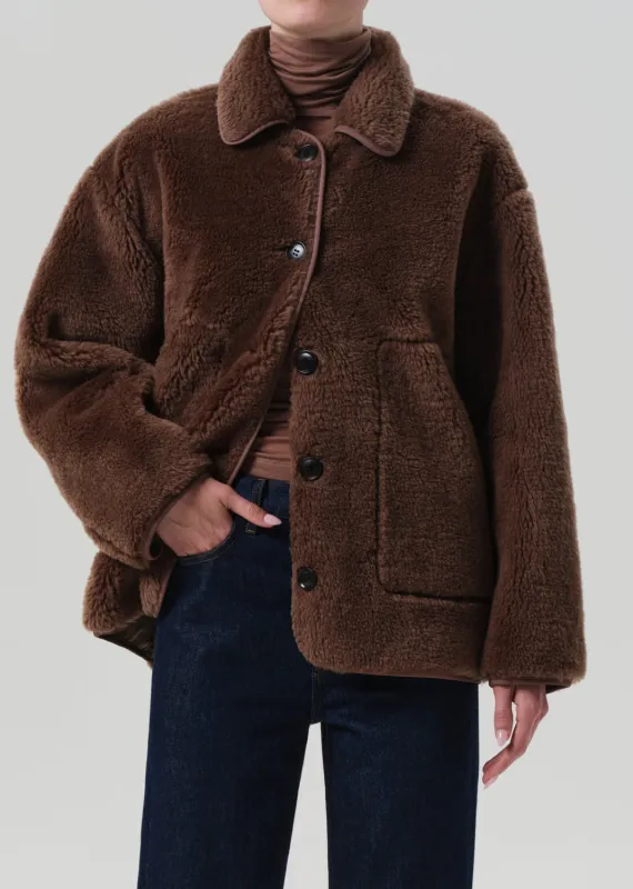 Astrid Sherpa Jacket in Warm Tan sold by Citizens Of Humanity