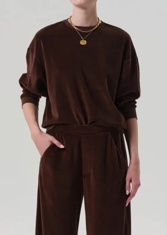 Vintage Velour Crewneck in Cammello sold by Citizens Of Humanity