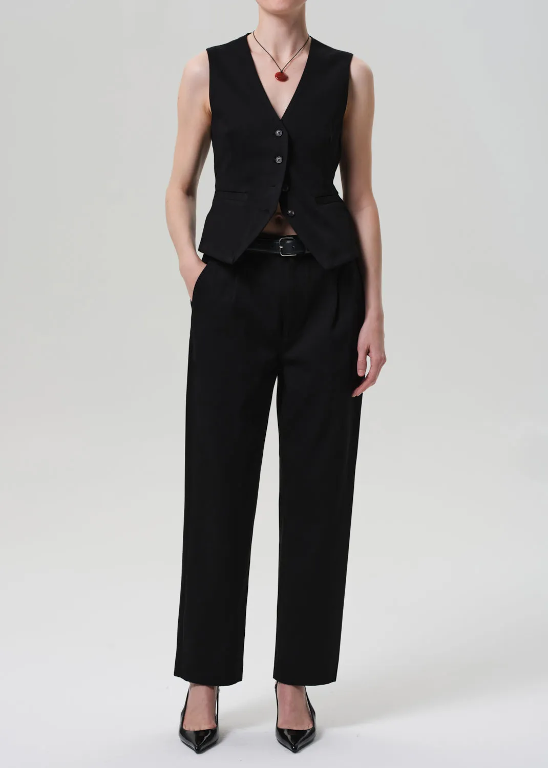 Mallory Straight Trouser in Black sold by Citizens Of Humanity