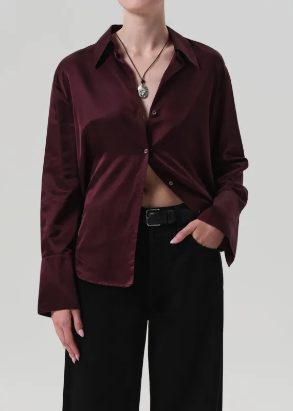 Camilia Shirt in Burgundy sold by Citizens Of Humanity
