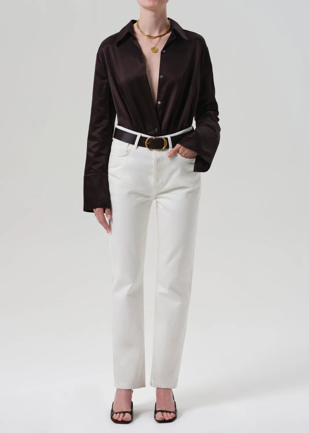 Camilia Shirt in Chocolate Dark Brown sold by Citizens Of Humanity product image thumbnail 5